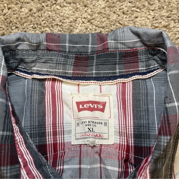 Levi’s pearl snap casual button down long sleeve shirt size XL western cowboy - Picture 3 of 7